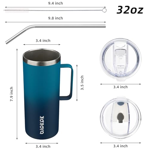 32oz Insulated Coffee Mug with Handle