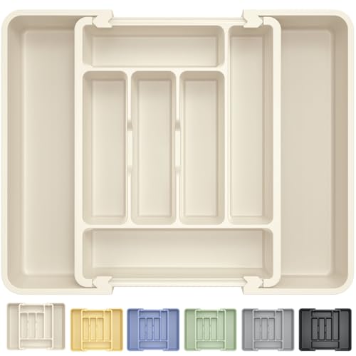 Large Silverware Organizer Tray for Kitchen Drawer Utensils Thicker