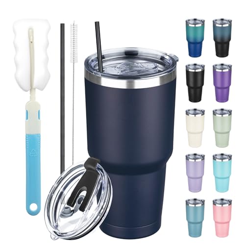 30 oz Tumbler with Lids and Straws