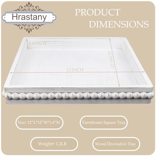 Square Wood Decorative Serving Tray
