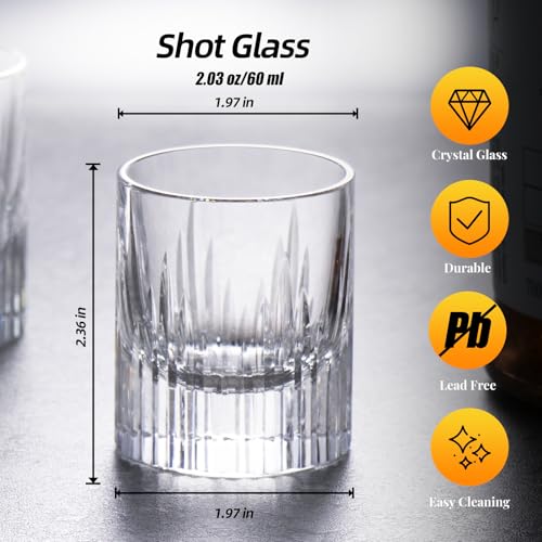 Crystal Whiskey Glasses Set of 2 Hand Blown Old Fashioned Glasses (2 Count)