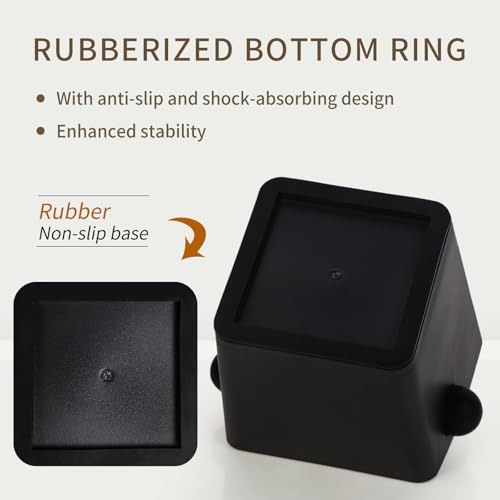 Knock Box Square High Sidewall Design Espresso Knock Box Shock