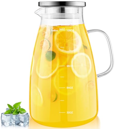 Glass Pitcher with Lid and Handle