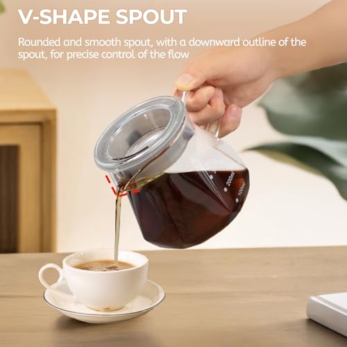Pour Over Coffee Maker 400ml Borosilicate Glass Drip