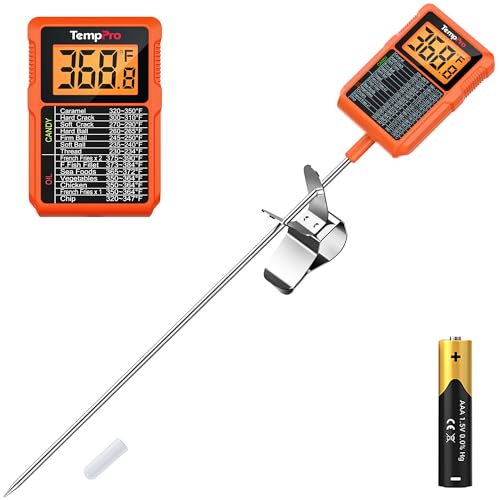 TempDip 1 Sec Digital Candy Thermometer with Pot Clip & 10" Probe