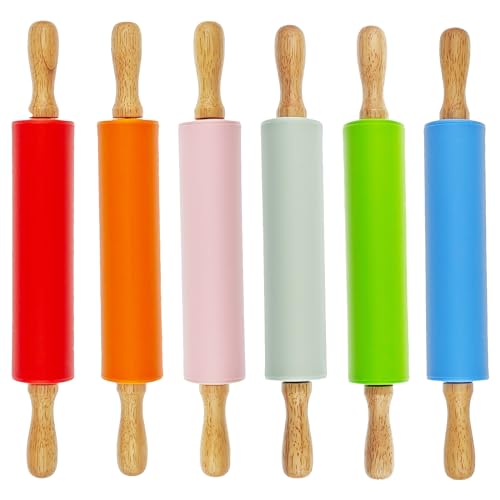 6 Pack Small Rolling Pin for Kids