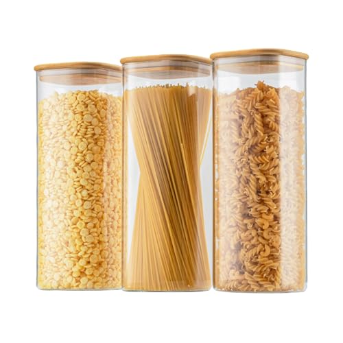 71oz 2.2Qt Square Glass Storage Containers with Lids 3 (3 Count)