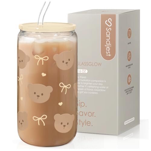 Bear Glass Can