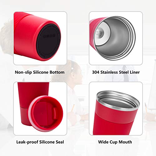 Travel Coffee Mug Spill Proof Leakproof 16 oz Insulated Coffee Mug with Screw Lid