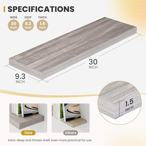30 Inch Floating Shelves (2 Count)