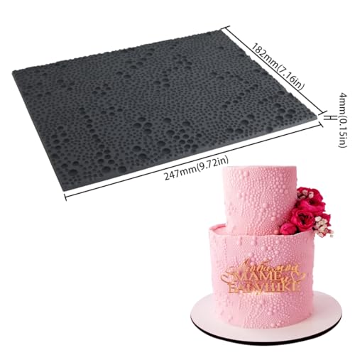 Silicone Fondant Lace Mold Cake Decorating Stencil with Pearl Pattern