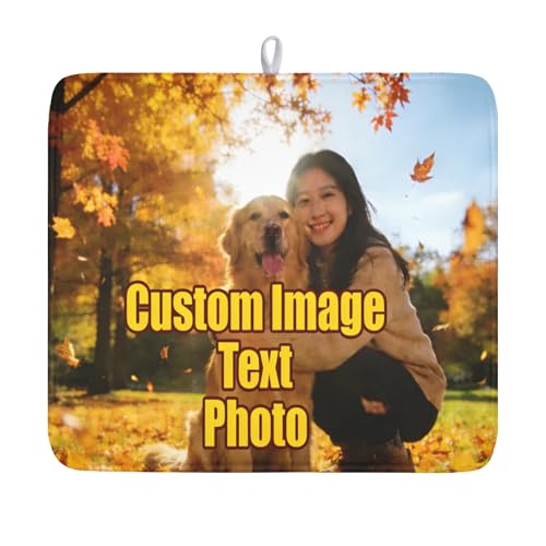 Personalized Dish Drying Mat for Kitchen Counter