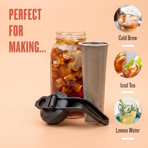 64oz Cold Brew Coffee Maker with Leak Proof Lid