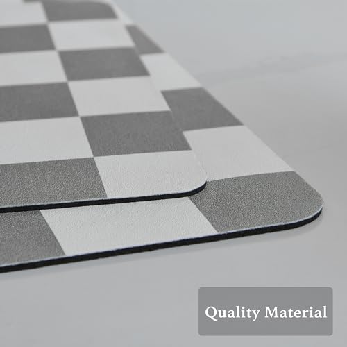 Checkered Dish Drying Mat for Kitchen Counter