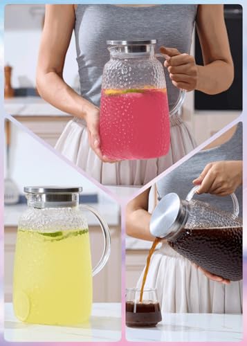 105 Oz Borosilicate Glass Pitcher with Lid