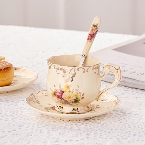 Tea Cups and Saucers Set of 6 (6 Count)