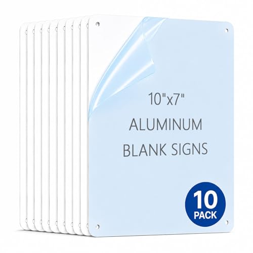 White Blank Metal Sign
