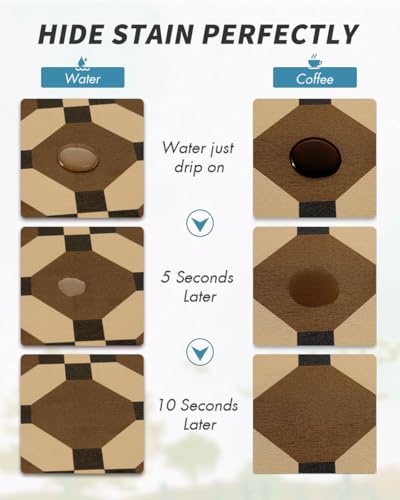 Coffee Mat Hide Stain Rubber Backed Absorbent Dish Drying Mat for Kitchen Counter