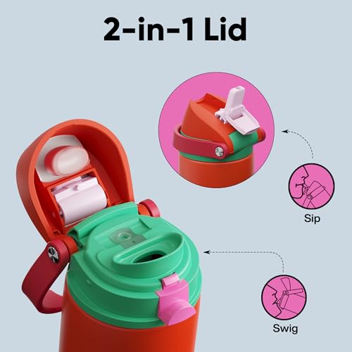 Insulated Water Bottle with Straw