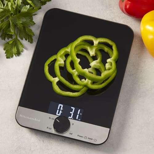 KQ908 Glass Surface 11 Pound Capacity Digital Kitchen and Food Scale
