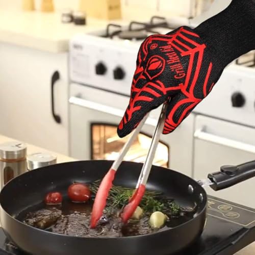 Grill Gloves Heat Proof for Men Grilling BBQ Heat Resistant Gloves (2 Count)