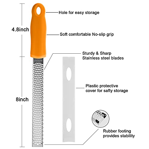 8 Inch Lemon Zester & Cheese Grater