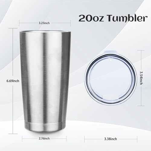 6 Pack 20oz Stainless Steel Travel Coffee Tumbler