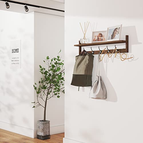 Wall Mounted Coat Rack with Adjustable Easy Install