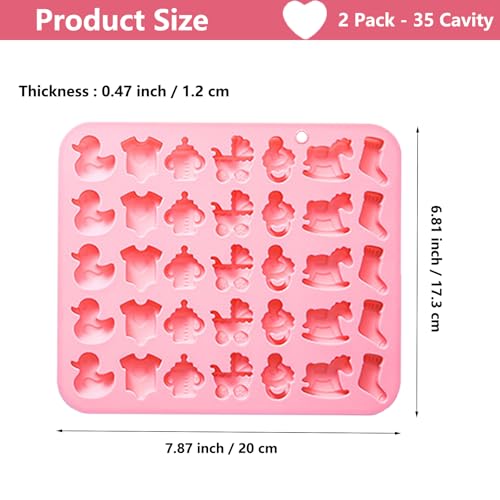 2PCS Baby Chocolate Silicone Molds (2 Count)