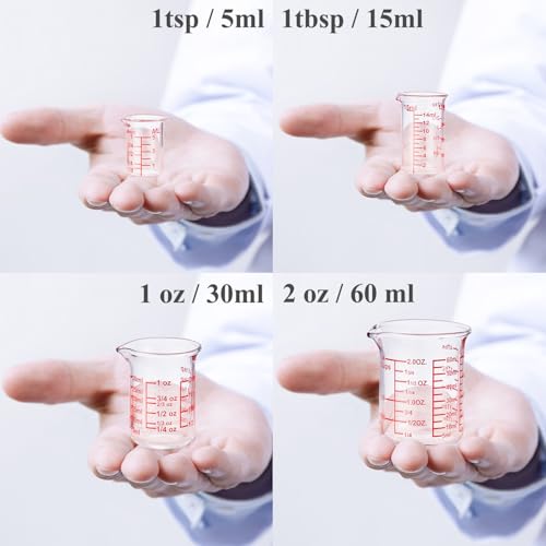 Mini Borosilicate Glass Measuring Cup Set
