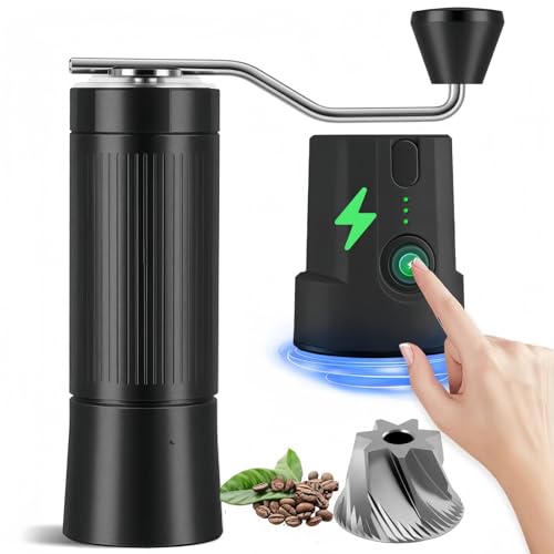 2-in-1 Portable Electric & Manual Coffee Grinder, Black