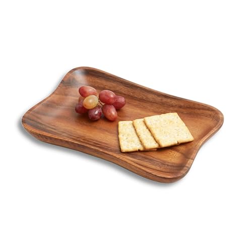 Woodard & Charles Acacia Wood Medium Pinched Serving Tray (24 Count)
