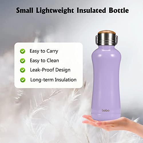 Mini Insulated Water Bottle With Bamboo Lid (11.8 Count)