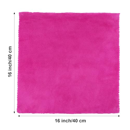 30 Pcs 16 x 16 Inch Edgeless Microfiber Plush Towels for Cars Detailing Drying Wash Polishing Absorbent Cleaning Cloths (30 Count)