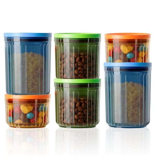 6 Pack Small Food Storage Containers with Airtight Snap