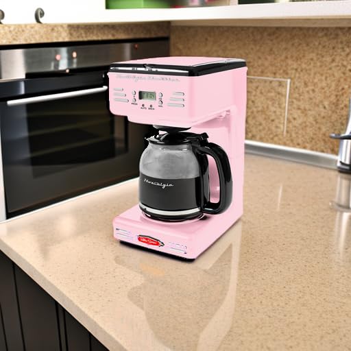 Retro 12 Cup Programmable Coffee Maker With LED Display