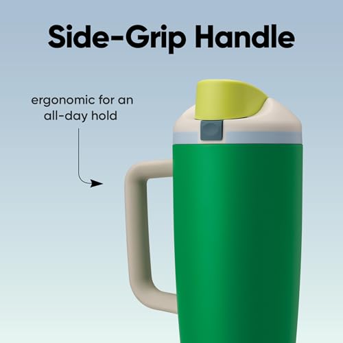 FreeSip Tumbler Stainless Steel Water Bottle 40 oz Putting Green