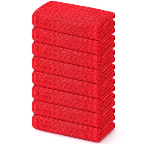 Microfiber Waffle Weave Kitchen Towels (8 Count)