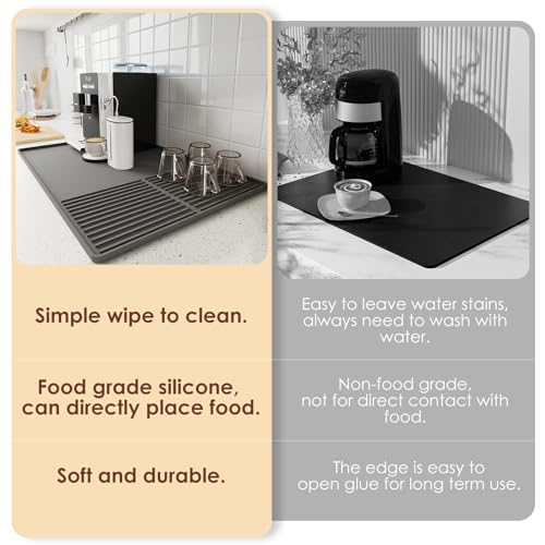 Silicone Coffee Mat with Raised Edges