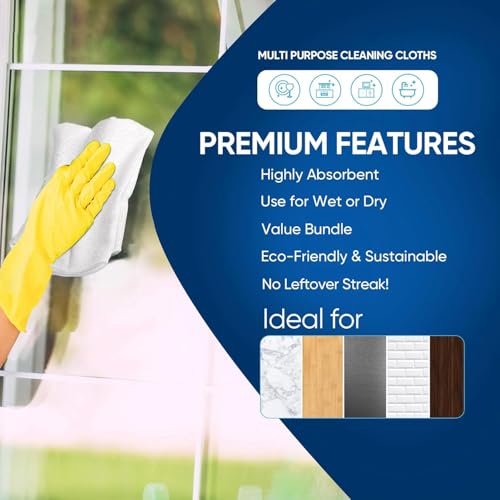 White Microfiber Cleaning Cloth 100PK (100 Count)