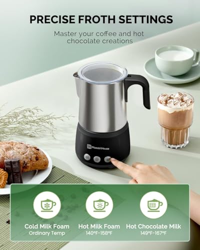 16.9OZ BasicFro 500 Electric Milk Steamer and Frother