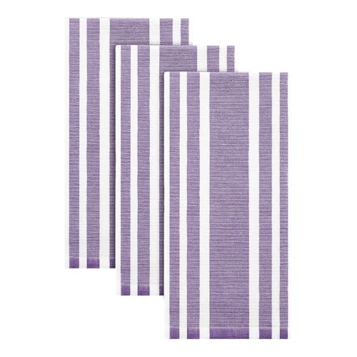 Premium Cotton Stripe Kitchen Towels 3 Pack (3 Count)
