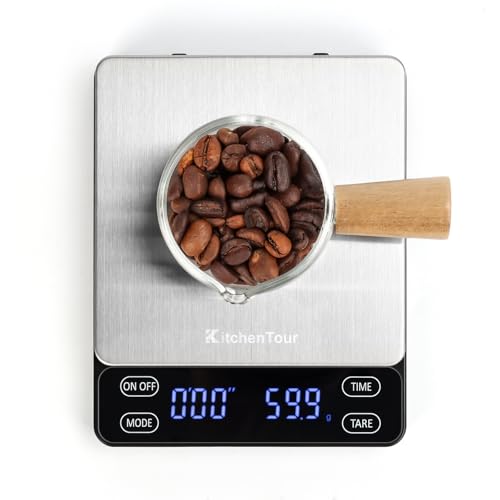KitchenTour Nano Coffee Scale with Timer 3kg