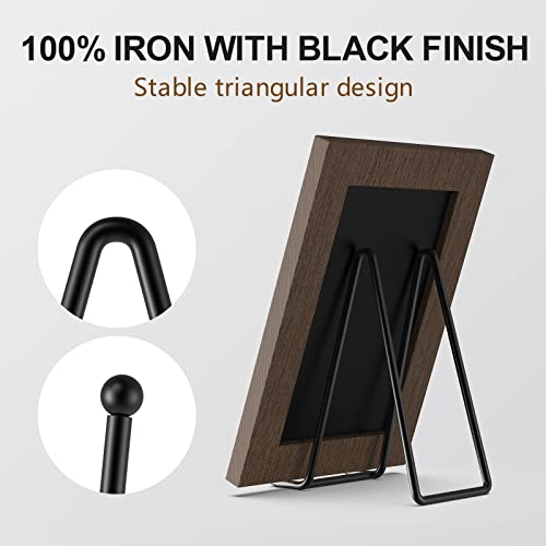 3 Pack 4.5 Inch Plate Stands for Display Metal Picture Stand Plate Holder (3 Count)