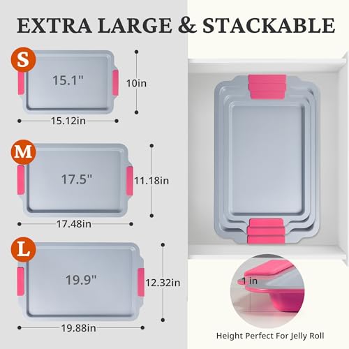 Non Stick Ceramic Baking Sheet Pan Set of 3 (3 Count)