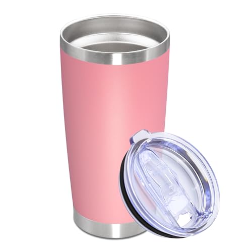 20oz Tumbler Stainless Steel Tumbler Coffee Tumbler with Lid Pink