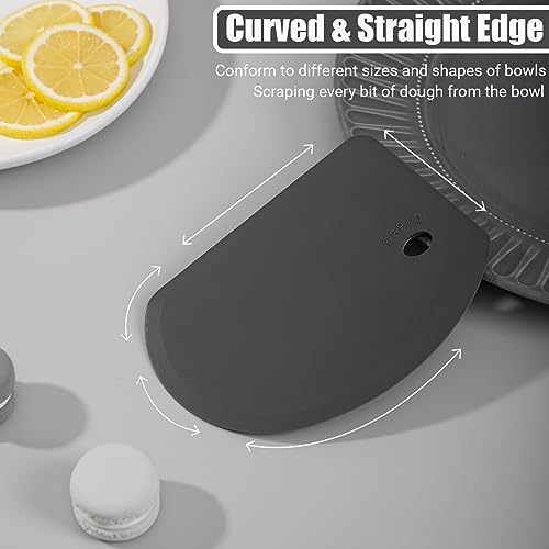 Silicone Dough Scraper with Metal Core Flexible Bowl Scraper Bread Baking