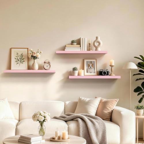 Pink Floating Shelves 22.5in