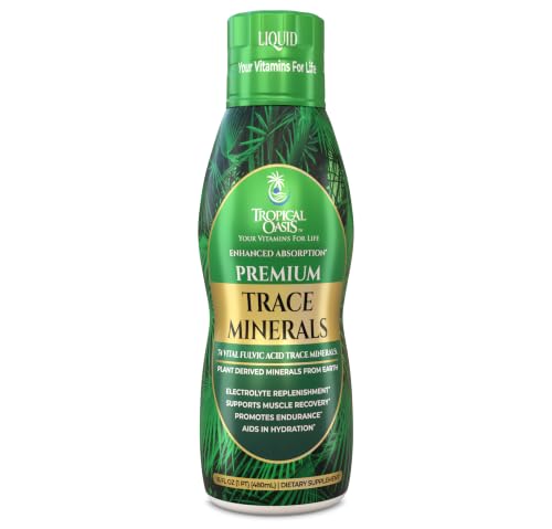 Premium Ionized Plant Based Trace Minerals Liquid Formula (16 Fl Oz)