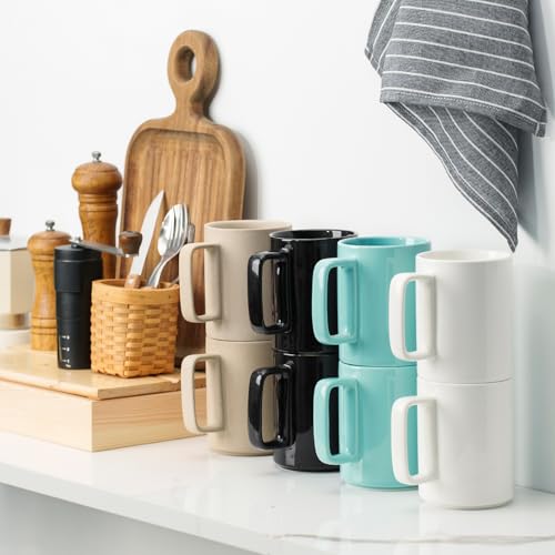 Large 15 Ounces Porcelain Coffee Mug Tea Mugs Set of 6 (6 Count)